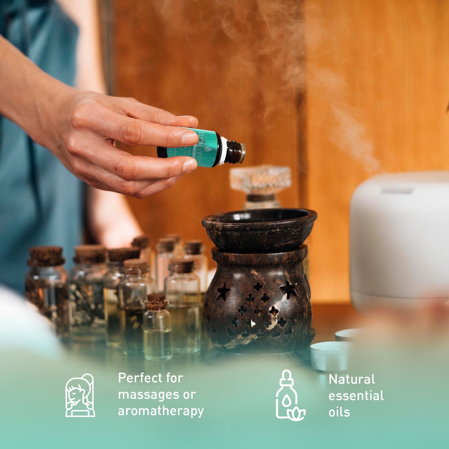 3 Pack Aromatherapy Essential oils (Lavender, Eucalyptus, Frankincense) - LazyComfort
