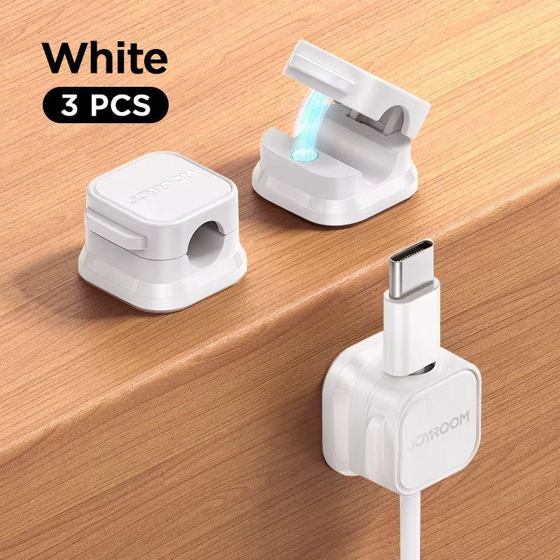 3/6PCS Magnetic Cable Clips Adjustable Cable Cord Organizer under Desk Cable Management Wire Keeper Desktop Cable Holder - LazyComfort