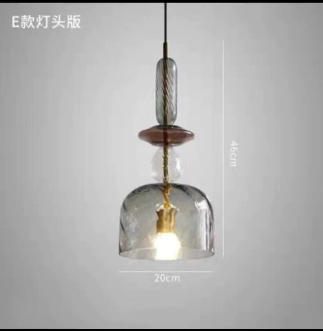 Scandinavian Colorful Glass Pendant Light