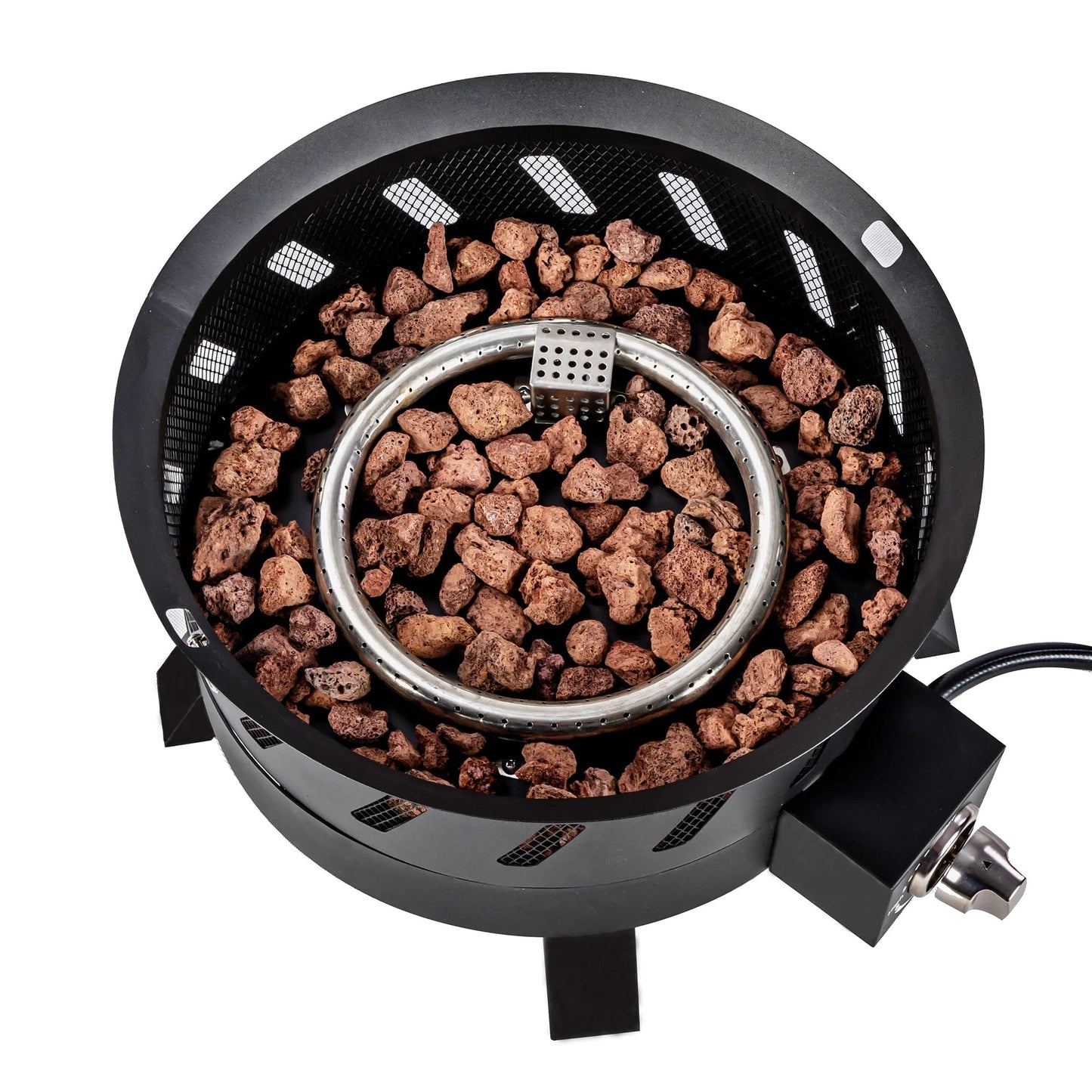 Lava Star Portable Propane Outdoor Fire Pit 17.3 - Inch 50,000 BTU Camping Gas Firepit - LazyComfort