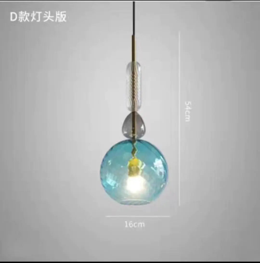 Scandinavian Colorful Glass Pendant Light
