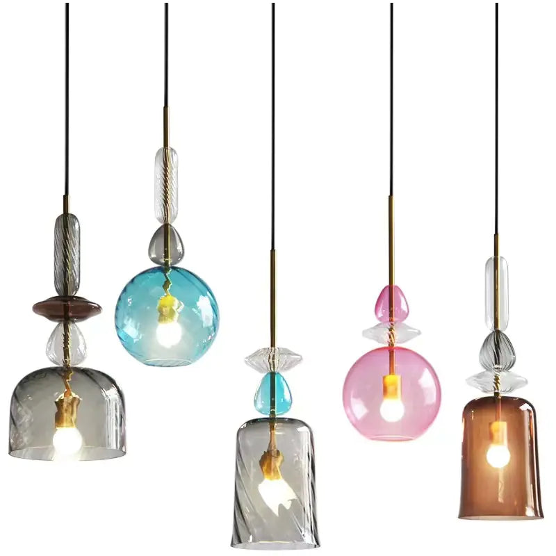 Scandinavian Colorful Glass Pendant Light