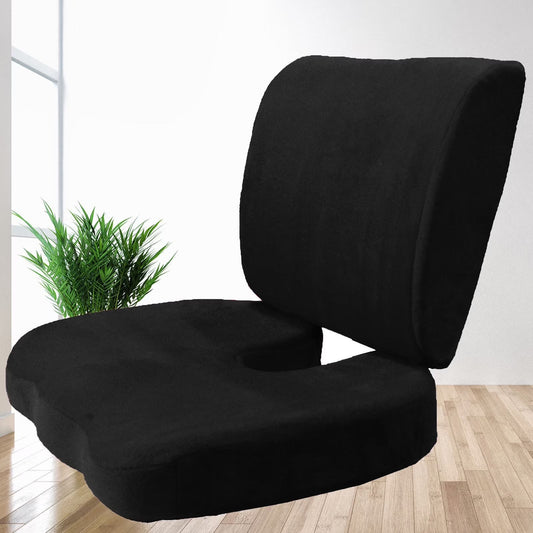 2 Pack Comfortable Memory Foam Lumbar Back Support Cushion Sciatica Pain Relief - LazyComfort