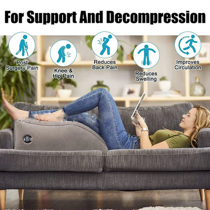 PVC Elevation Leg Pillows Foot Pillow Inflatable Leg Pillow Lightweight Knee Cushion Portable Wedge Pillow