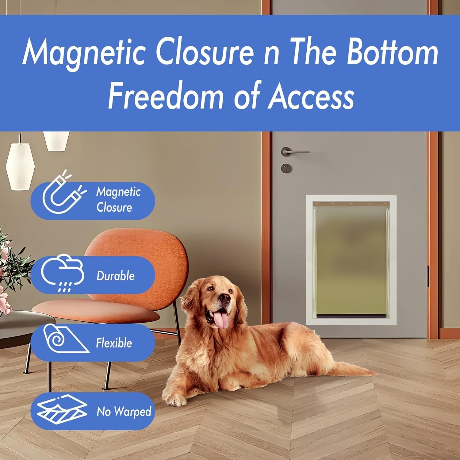 2PACK Dog Door Replacement Flaps - Fits Petsafe Dog Door PAC11 - 11039 Measures 10 - LazyComfort