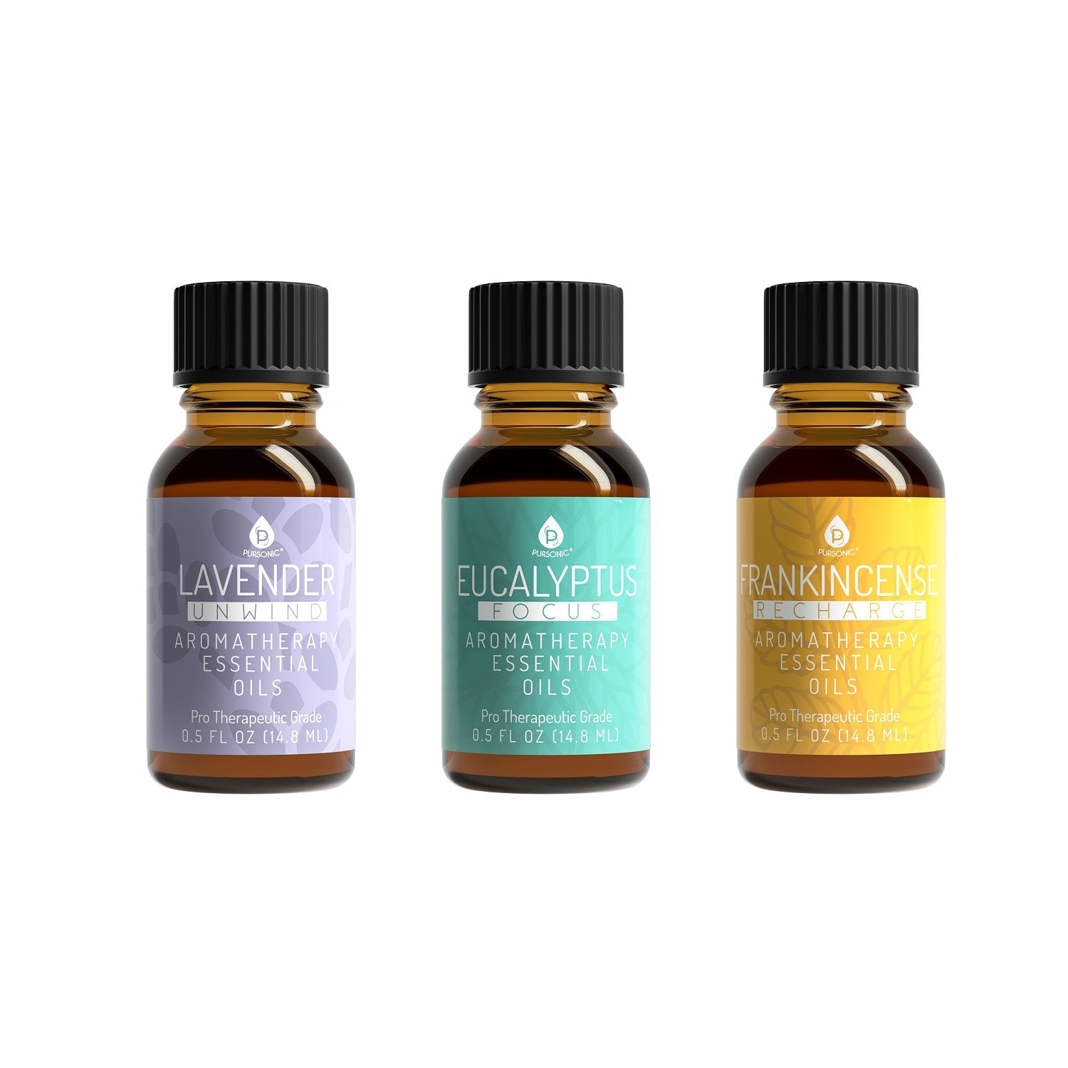 3 Pack Aromatherapy Essential oils (Lavender, Eucalyptus, Frankincense) - LazyComfort