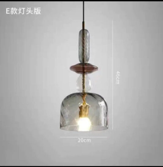 Scandinavian Colorful Glass Pendant Light