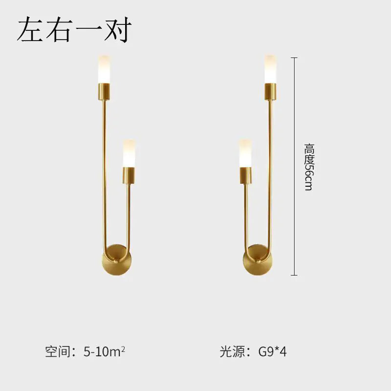 Modern Nordic Double-Head Wall Light for Bedroom
