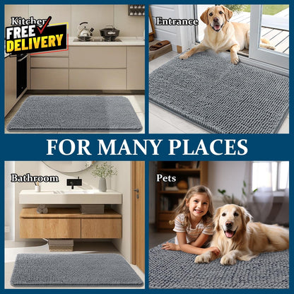 Dog Door Mat for Muddy Paws 30X20 Absorbs Moisture and Dirt Absorbent Non - Slip - LazyComfort
