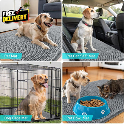 Dog Door Mat for Muddy Paws 30X20 Absorbs Moisture and Dirt Absorbent Non - Slip - LazyComfort