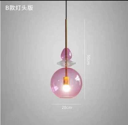 Scandinavian Colorful Glass Pendant Light
