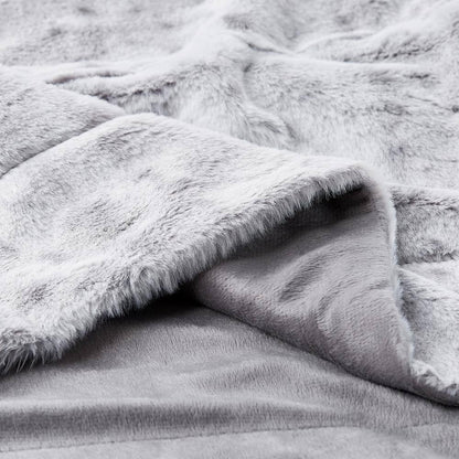 Oversized Faux Fur Cloud Grey Hypoallergenic Throw Blanket - LazyComfort