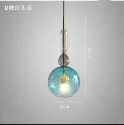 Scandinavian Colorful Glass Pendant Light