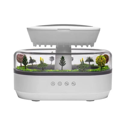 Rain Cloud Aroma Diffuser Air Humidifier Water Drip Micro Landscape Ultrasonic Essential Oils Diffuser with 7 Night Light - LazyComfort