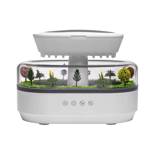 Rain Cloud Aroma Diffuser Air Humidifier Water Drip Micro Landscape Ultrasonic Essential Oils Diffuser with 7 Night Light - LazyComfort